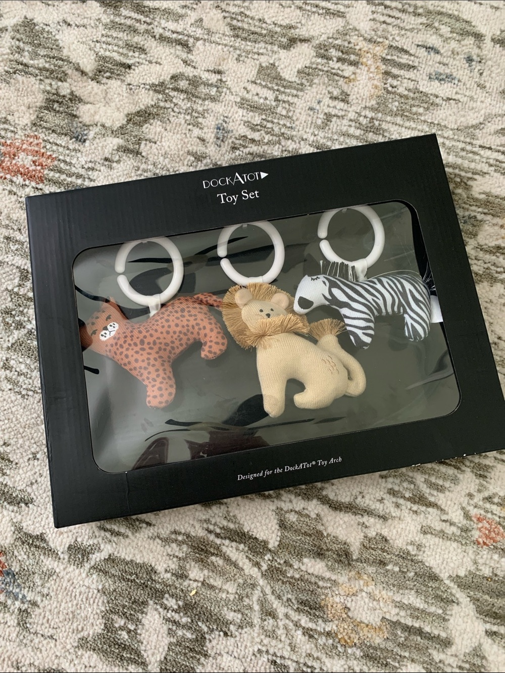 DockATot Safari Plush Toy Set - Beige, Black, Orange